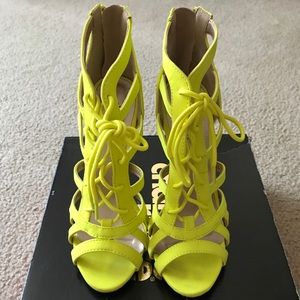Charlotte Russe neon yellow heels